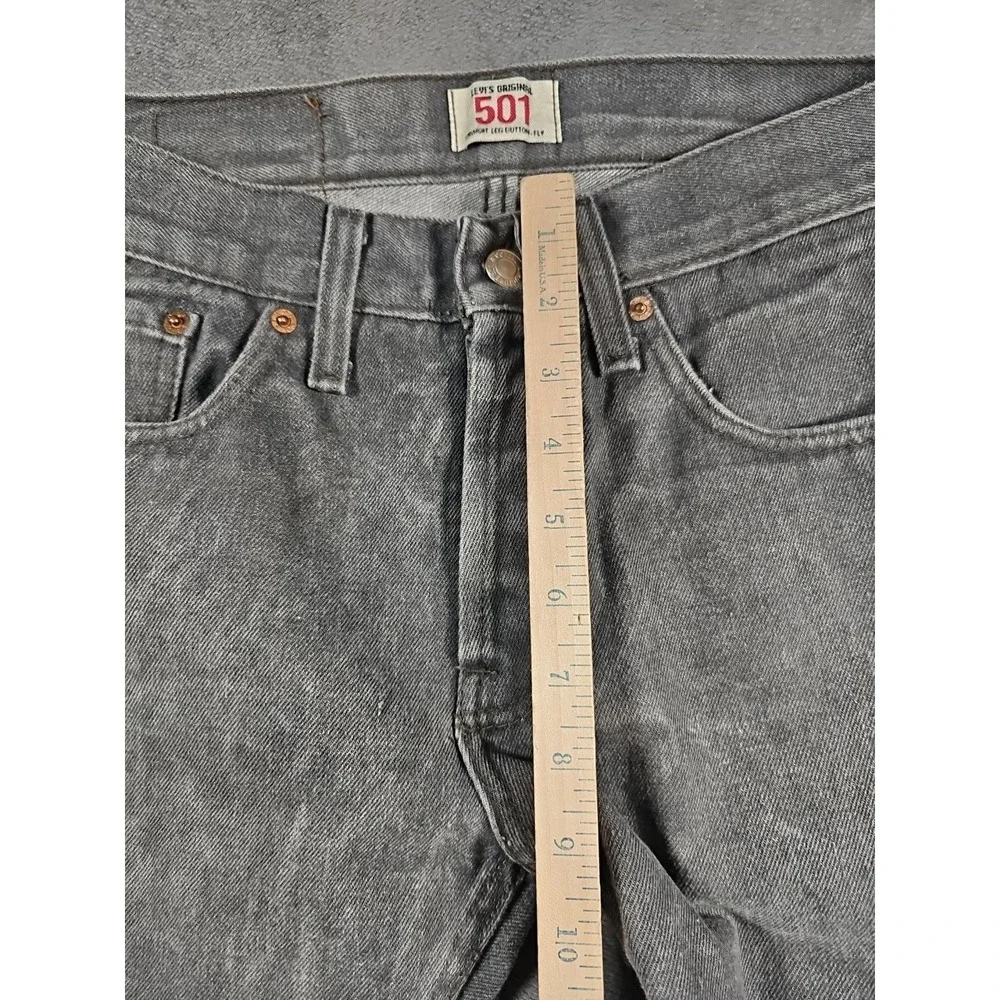 Levi's 501XX Straight‎ Leg Button Fly Jeans Grey Mens 30x30 Vintage Denim